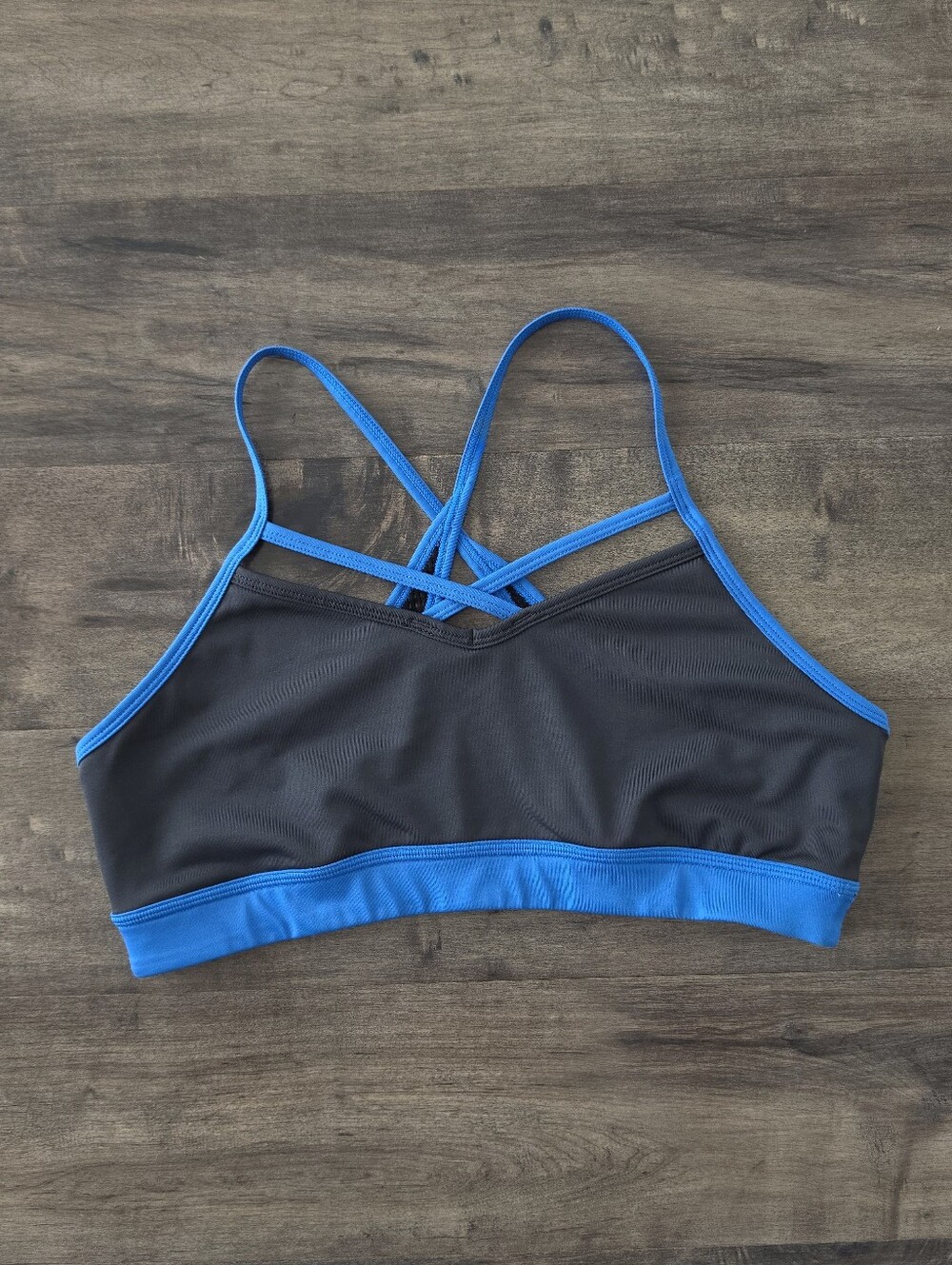 Z By Zella Sports Bra Wireless Large Grey Blue Black